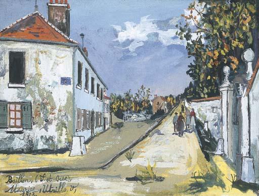 Street Rising At Baillon — Maurice Utrillo