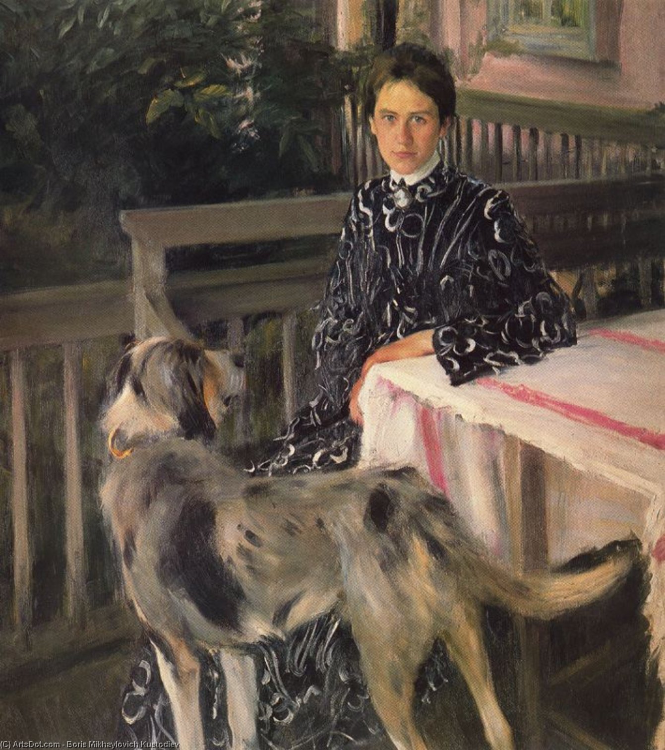 Portrait Of Yulia Kustodieva, The Artist's Wife — Boris Mikhailovich Kustodiev