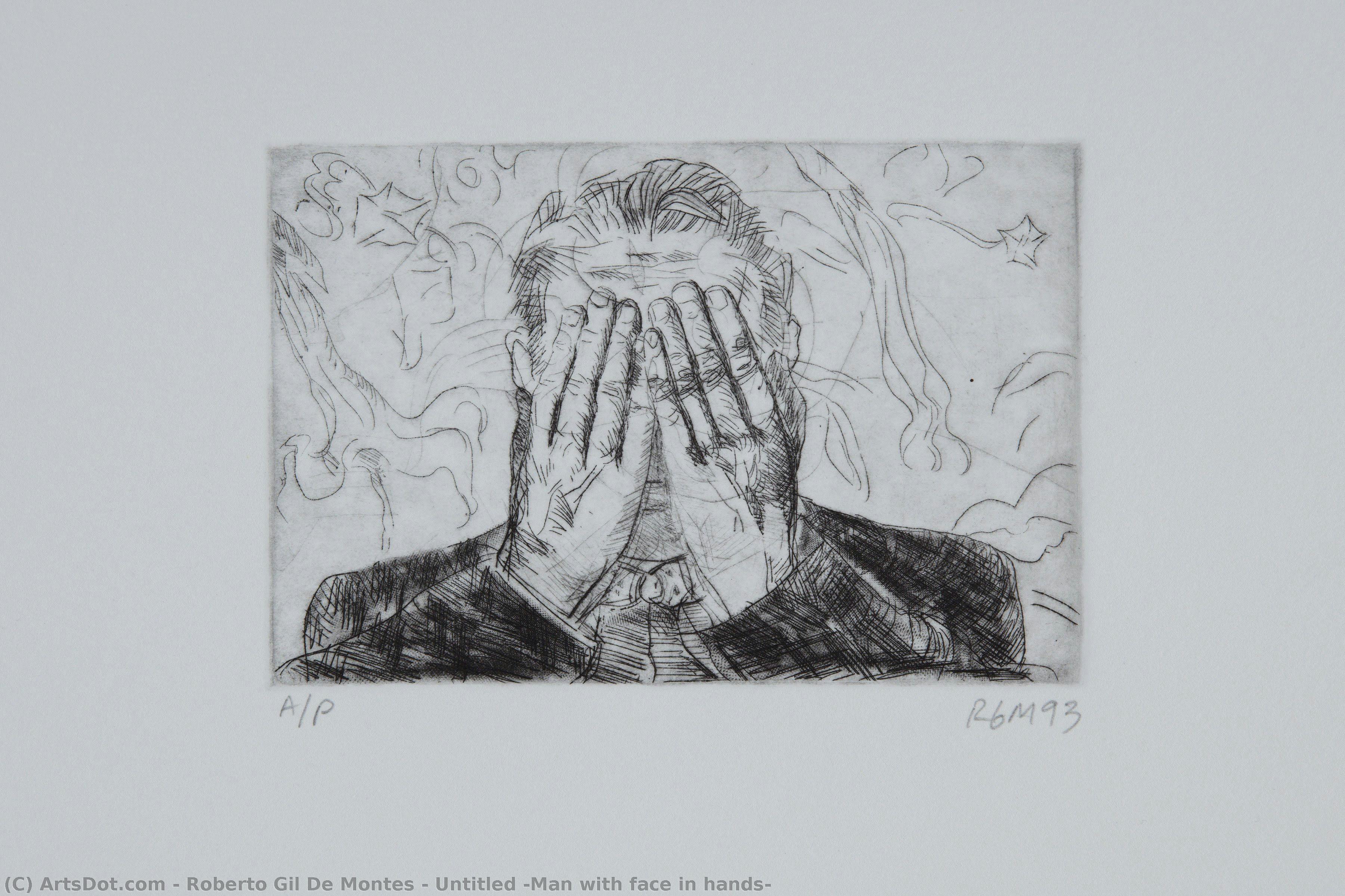 Untitled (man With Face In Hands) — Roberto Gil De Montes