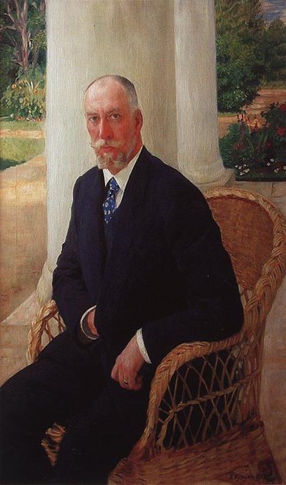 Portrait Of Baron N.k.fon Mecca — Boris Mikhailovich Kustodiev