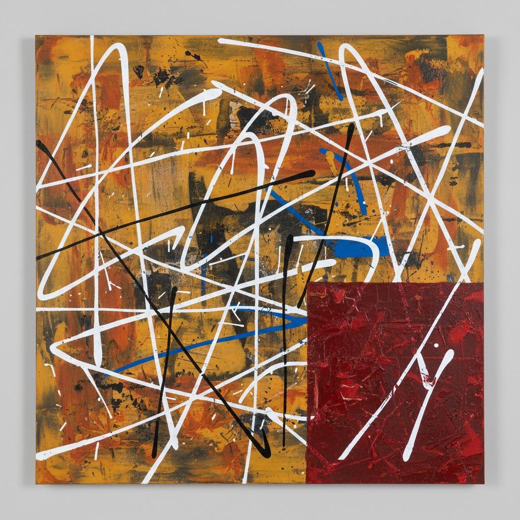 Ephemeral Cartographies Of Ochre Dust And Electric Blue Intersections — Laurent Fabre