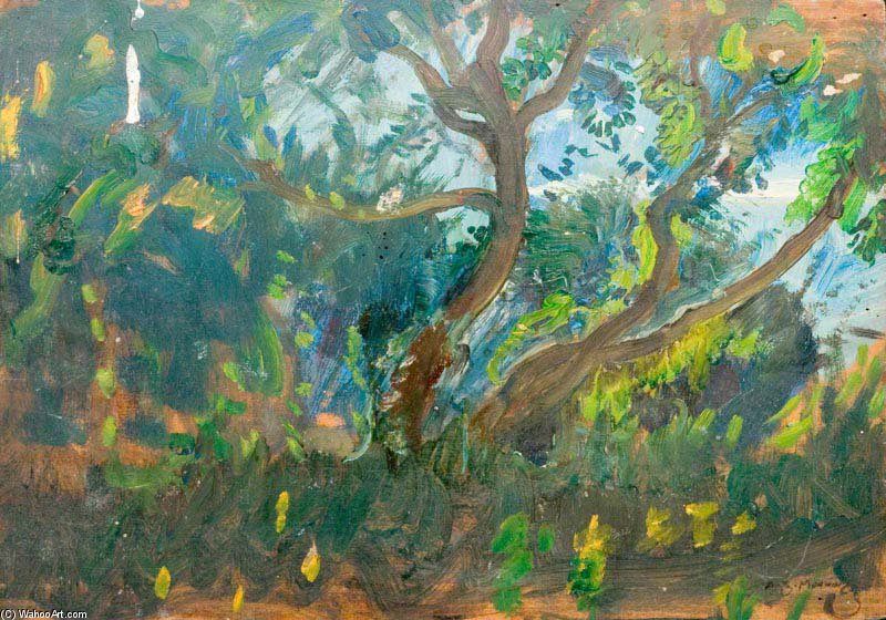 A Wooded Landscape - — Sir Alfred James Munnings