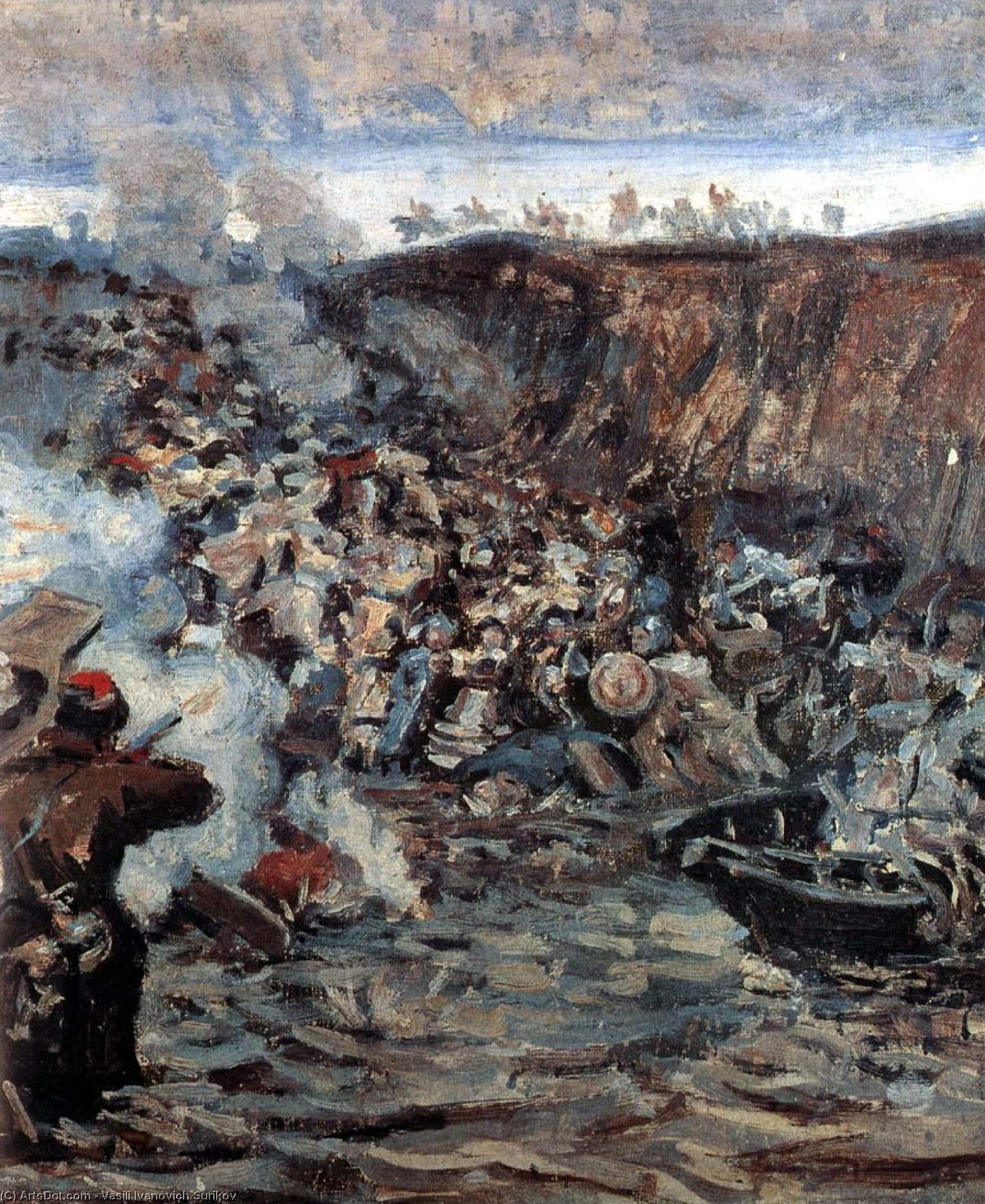 'study To ''the Conquest Of Siberia By Yermak''' — Vasily Ivanovich Surikov