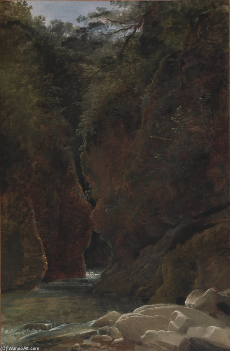 View Of A Gorge In Italy — Pierre Athanase Chauvin