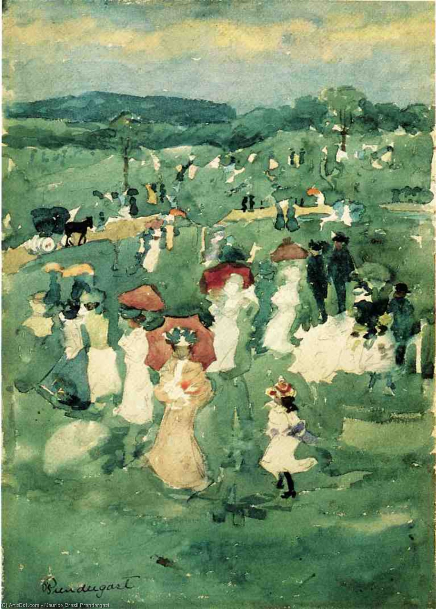 Strolling In The Park (aka In The Park) — Maurice Brazil Prendergast