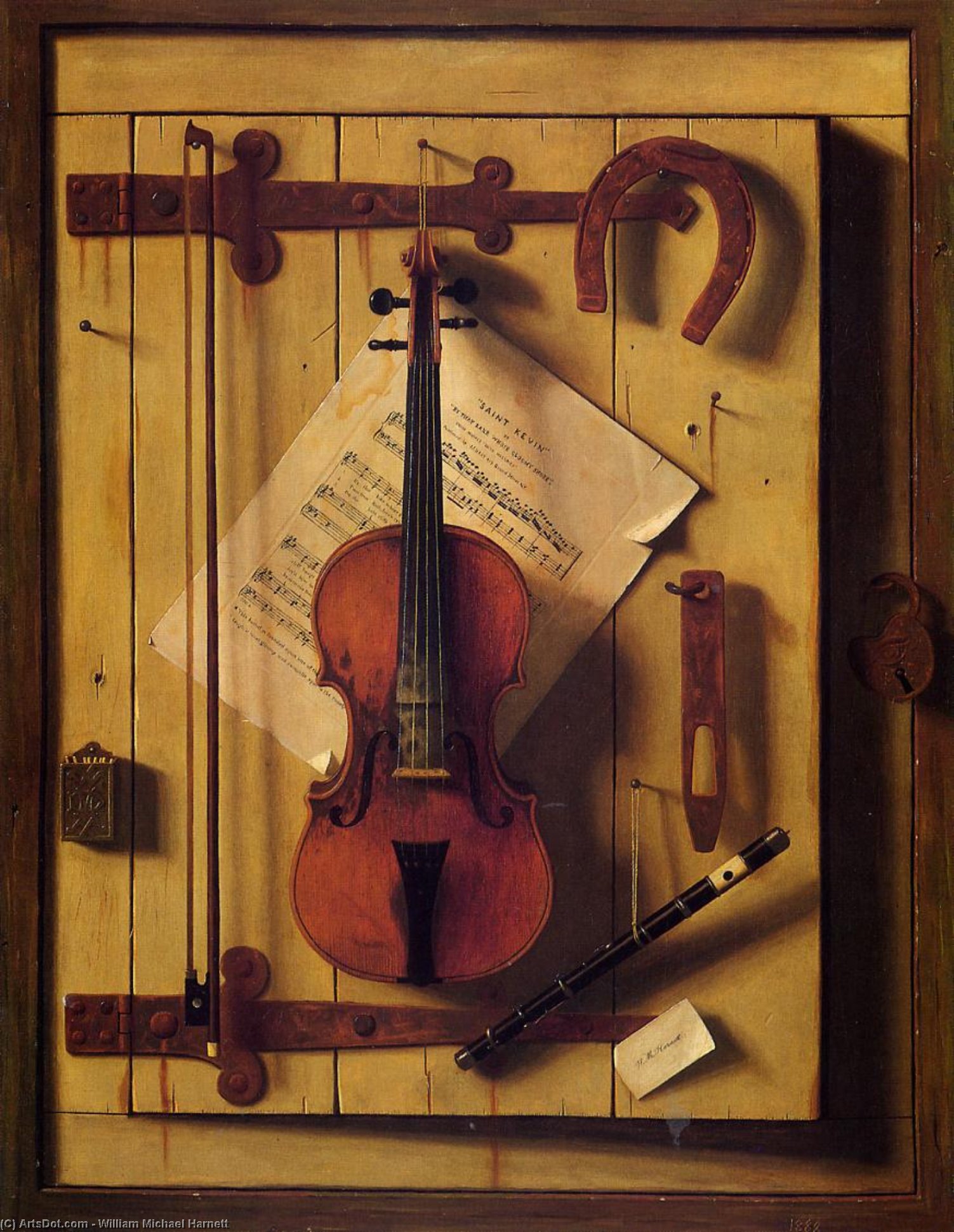 Stillleben: Violine Und Musik (auch Bekannt Als Musikliteratur) — William Michael Harnett
