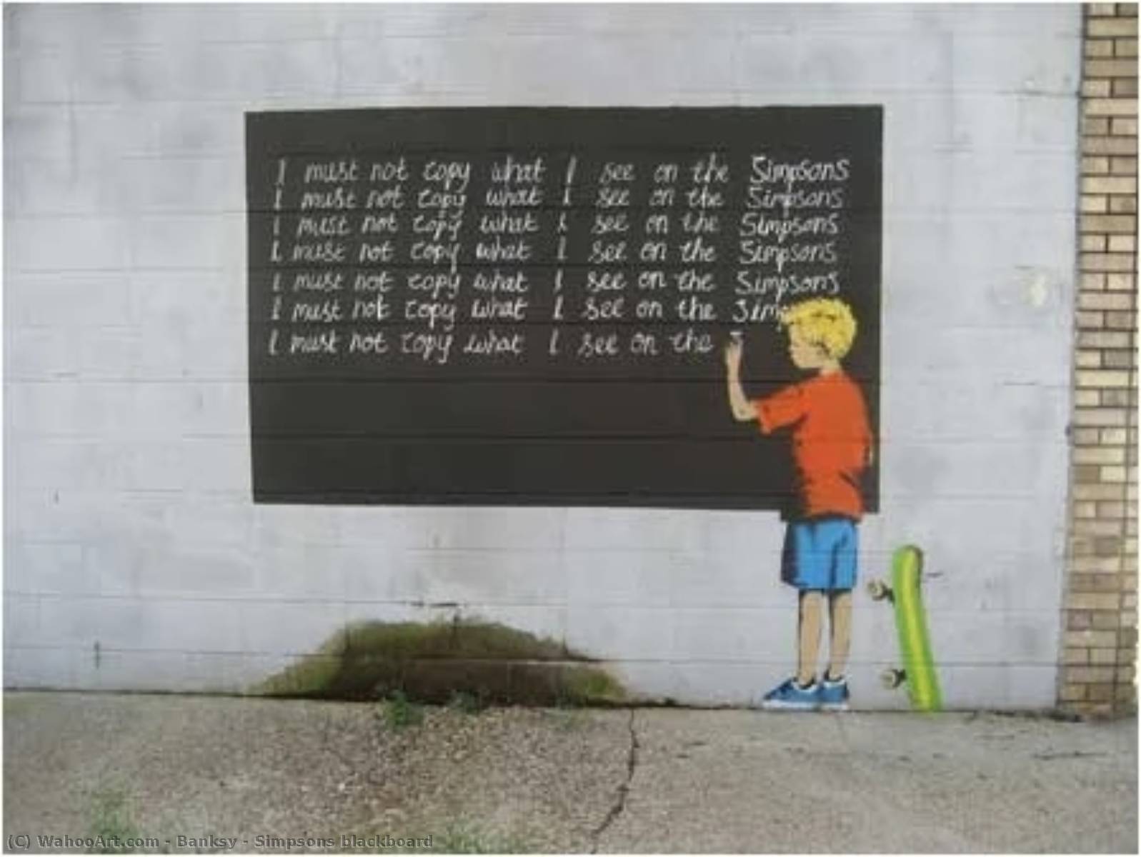 Simpsons Blackboard — Banksy