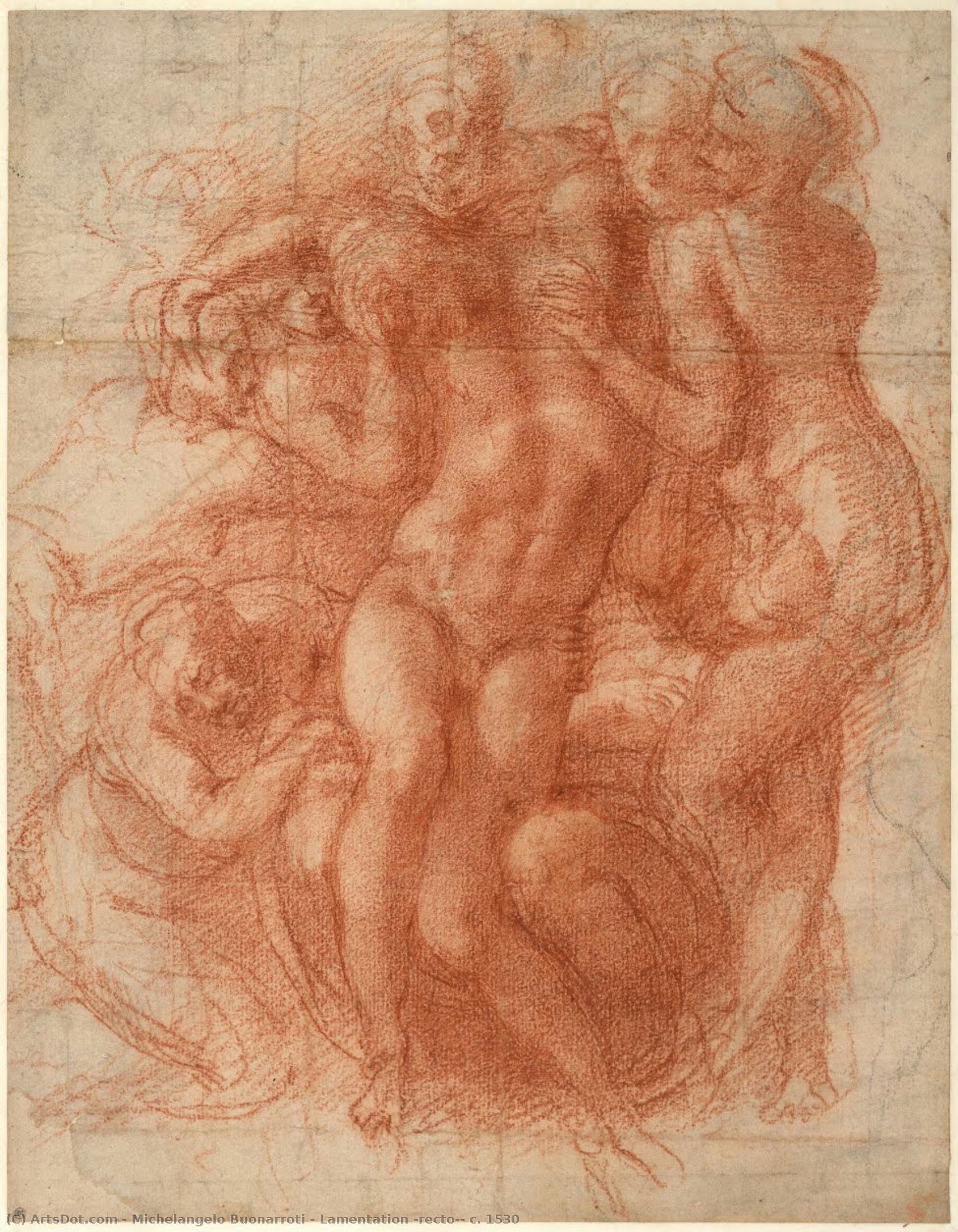 Lamentation (recto), C. 1530 — Mihailo Anđelo
