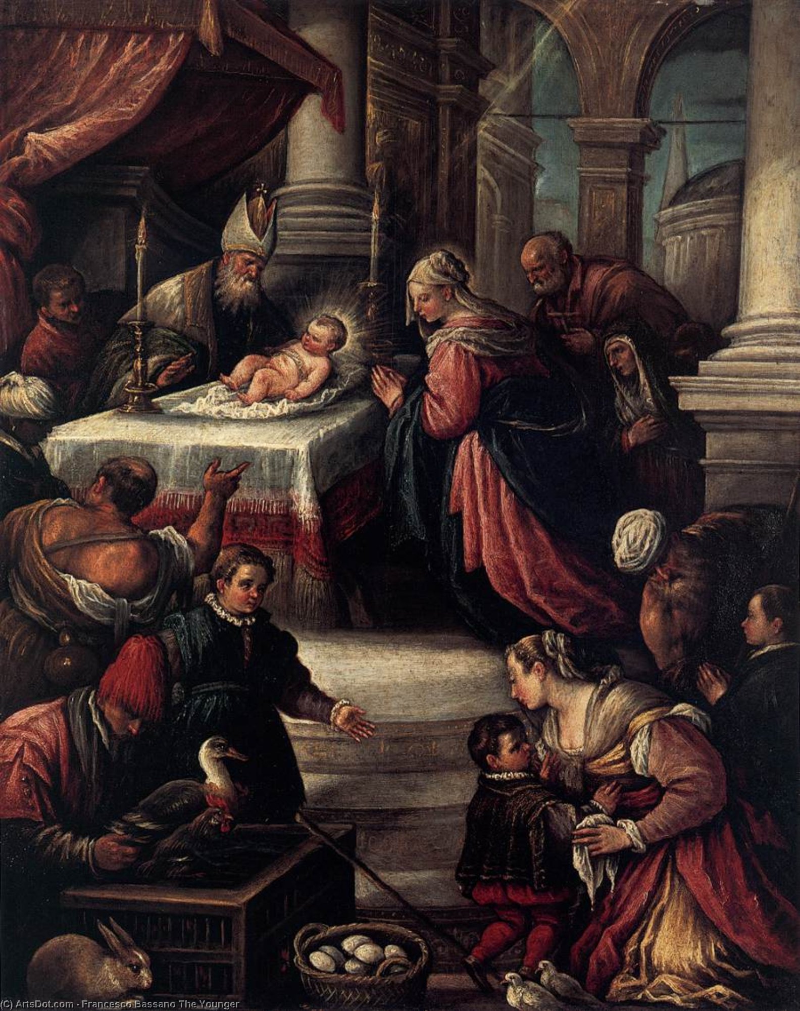 Presentation Of Christ In The Temple — Francesco Bassano The Younger