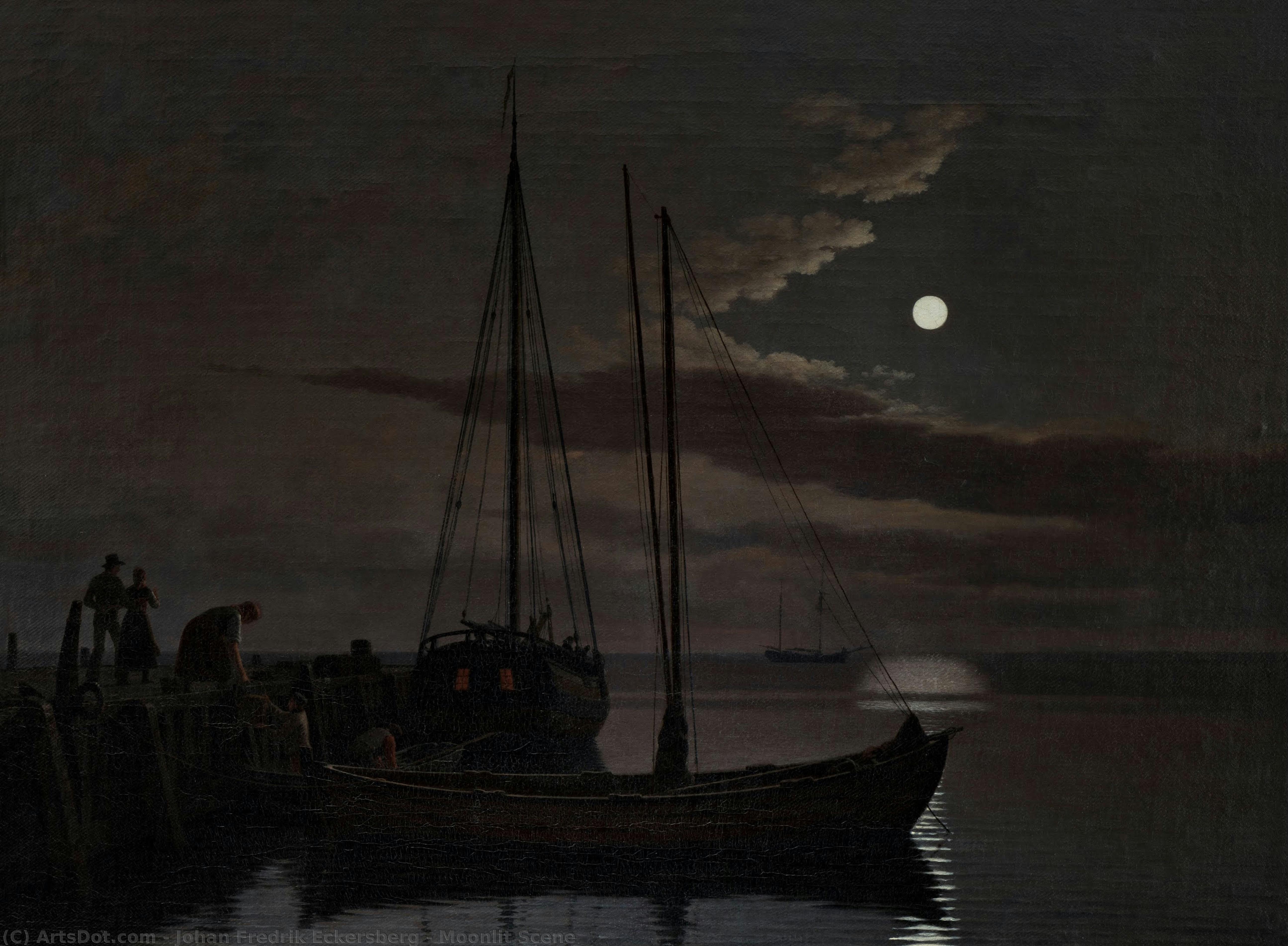 Moonlit Scene — Johan Fredrik Eckersberg