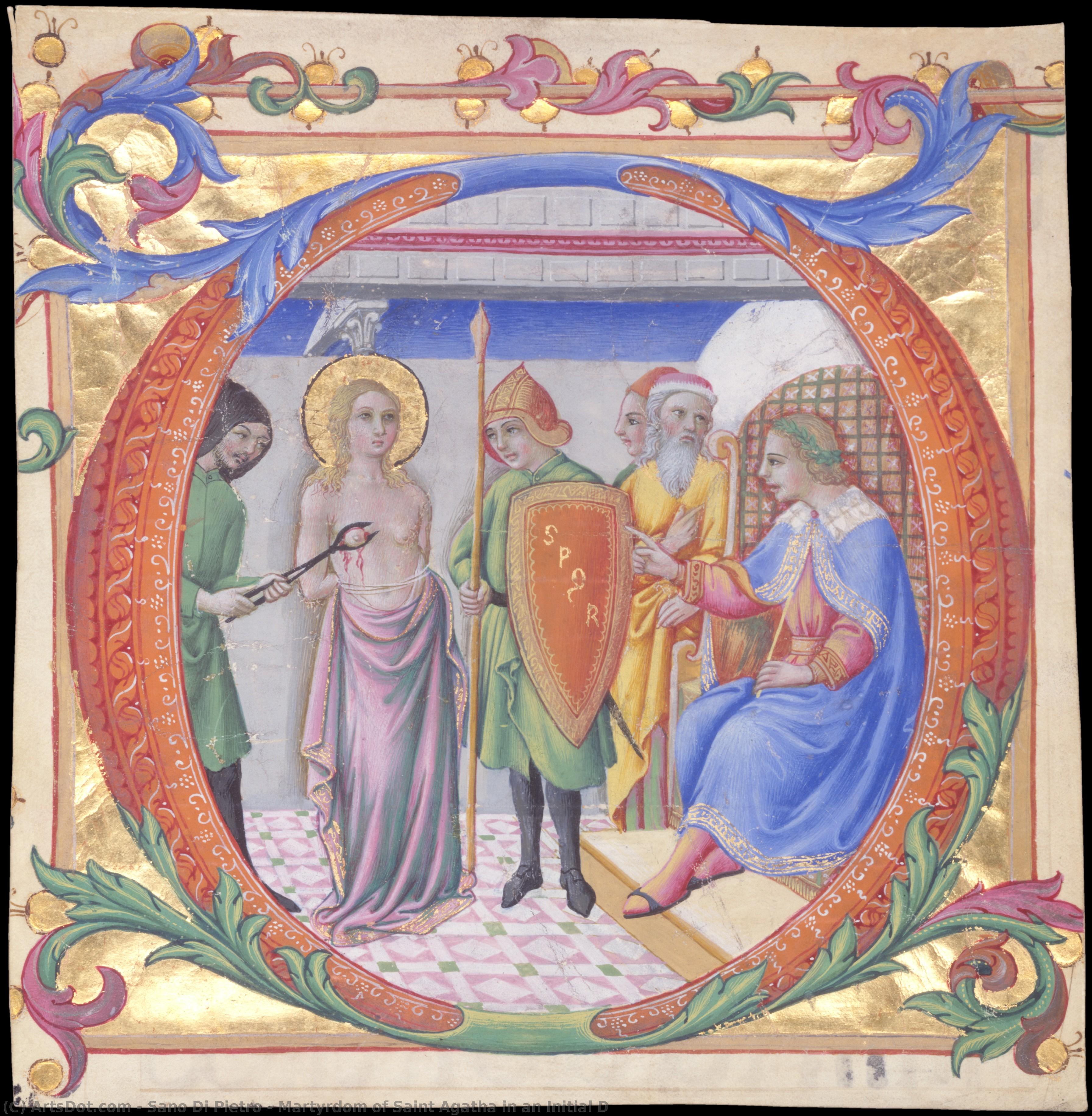Martyrdom Of Saint Agatha In An Initial D — サノ・ディ・ピエトロ