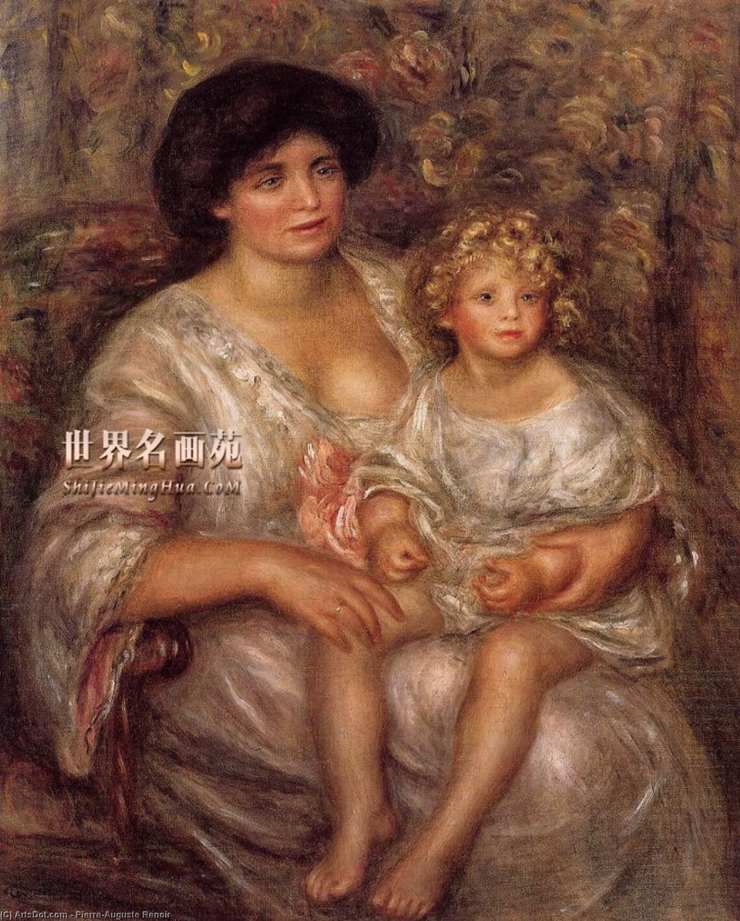 Madame Thurneyssan And Her Daughter — Pierre-auguste Renoir
