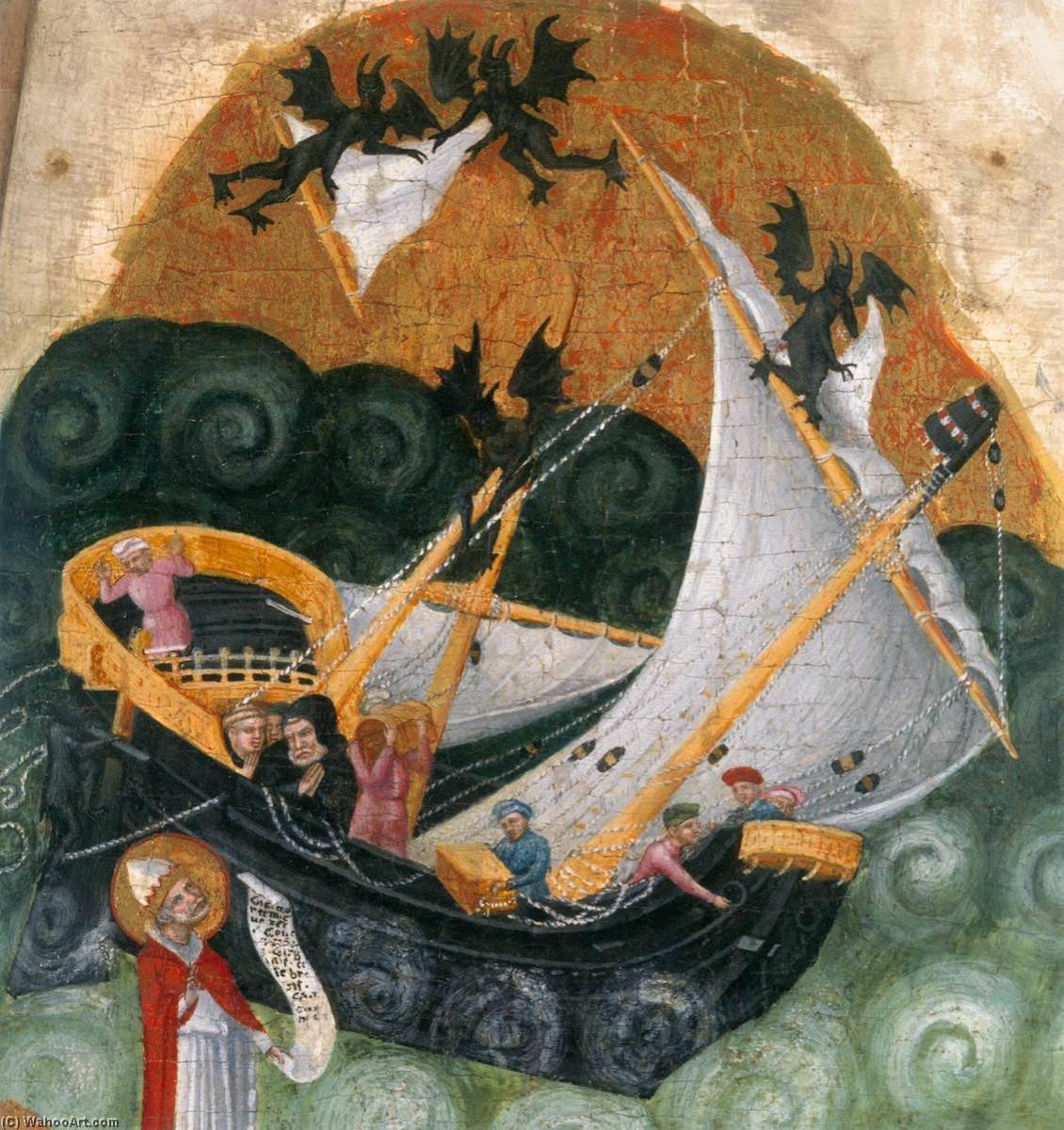 Altarpiece Of The Virgin Mary (near Right Hand Panel, Detail) — Meneghello Di Giovanni De' Canali
