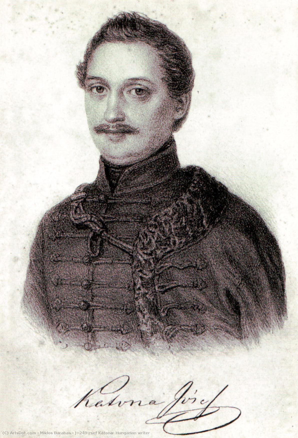 József Katona, Hungarian Writer — Miklós Barabás