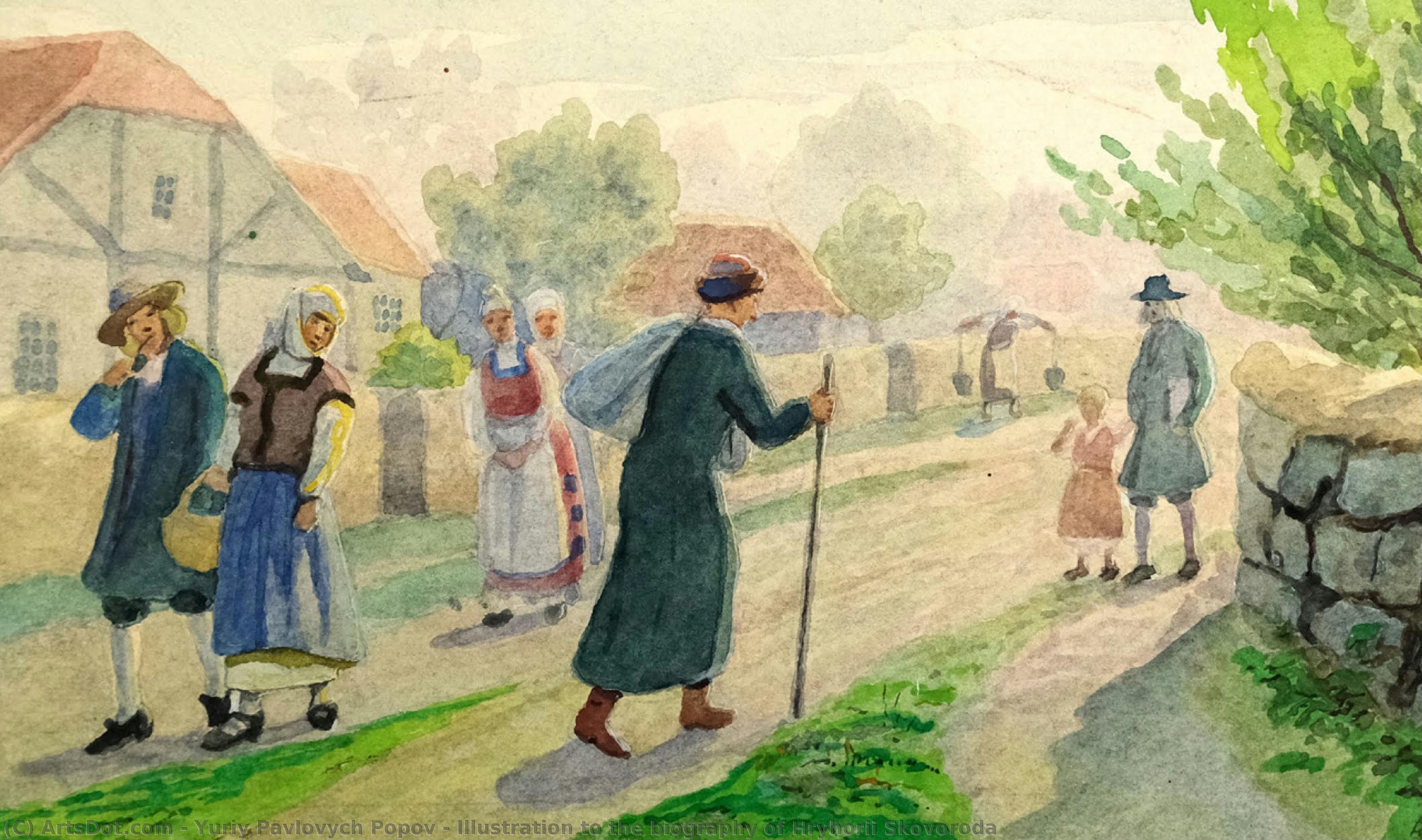 Illustration To The Biography Of Hryhorii Skovoroda — Yurii Pavlovych Popov