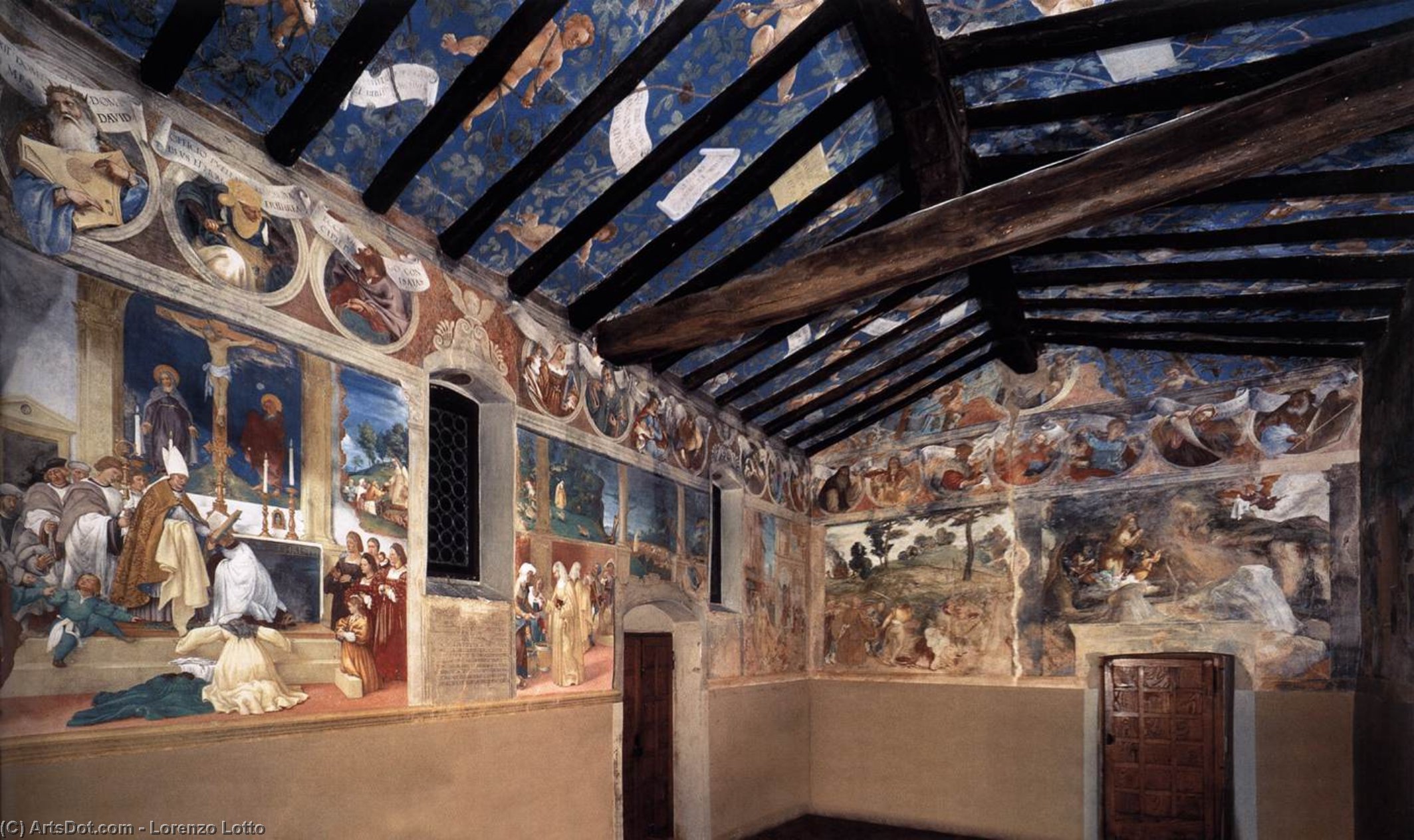 View Of The Oratory Toward The Entrance Side — Lorenzo Lotto