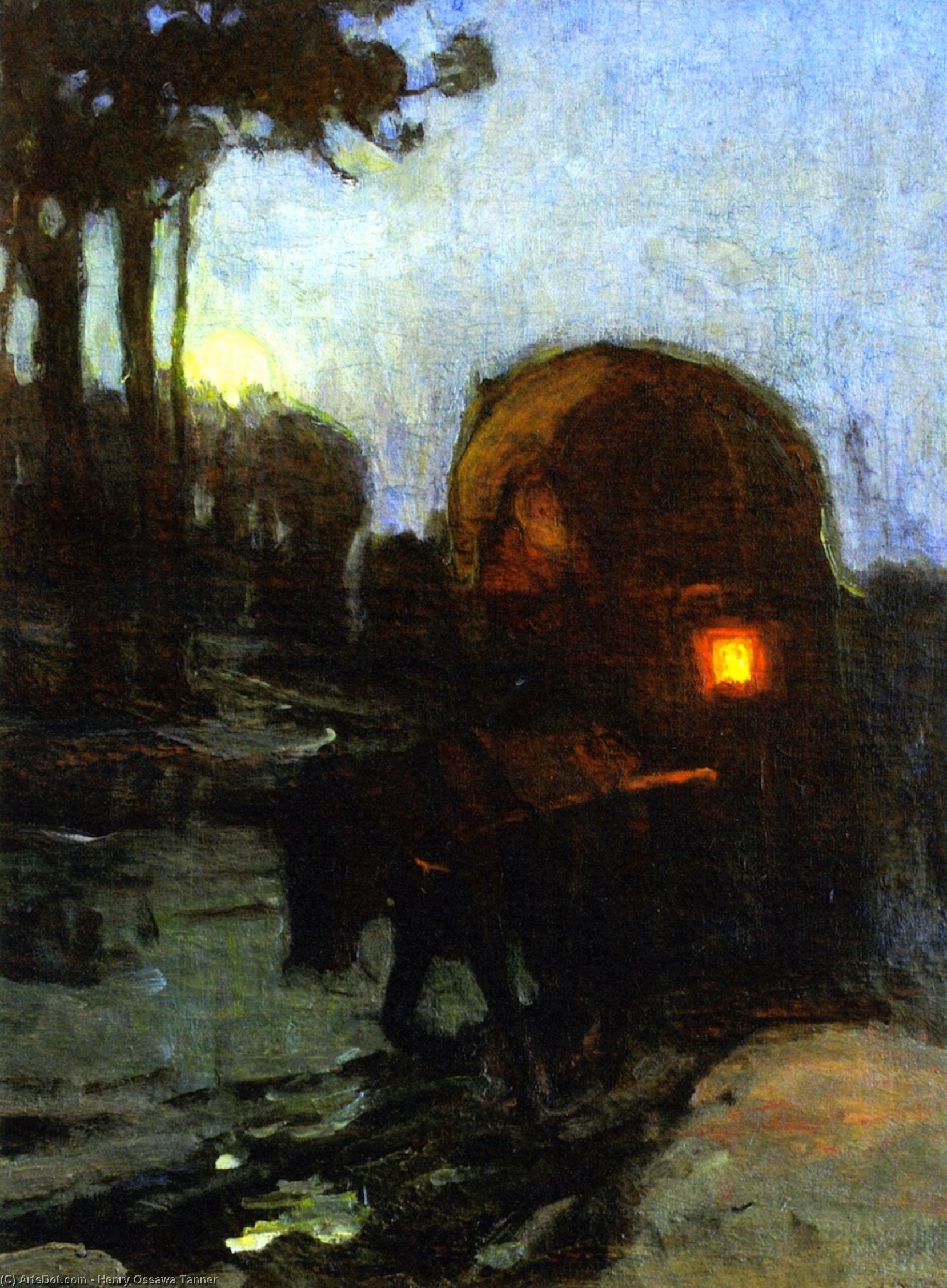 Return At Night From The Market — Генри Оссава Тэннер