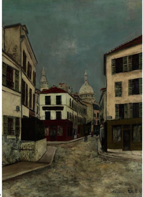 The Rue Norvins At Montmartre 2 — Maurice Utrillo