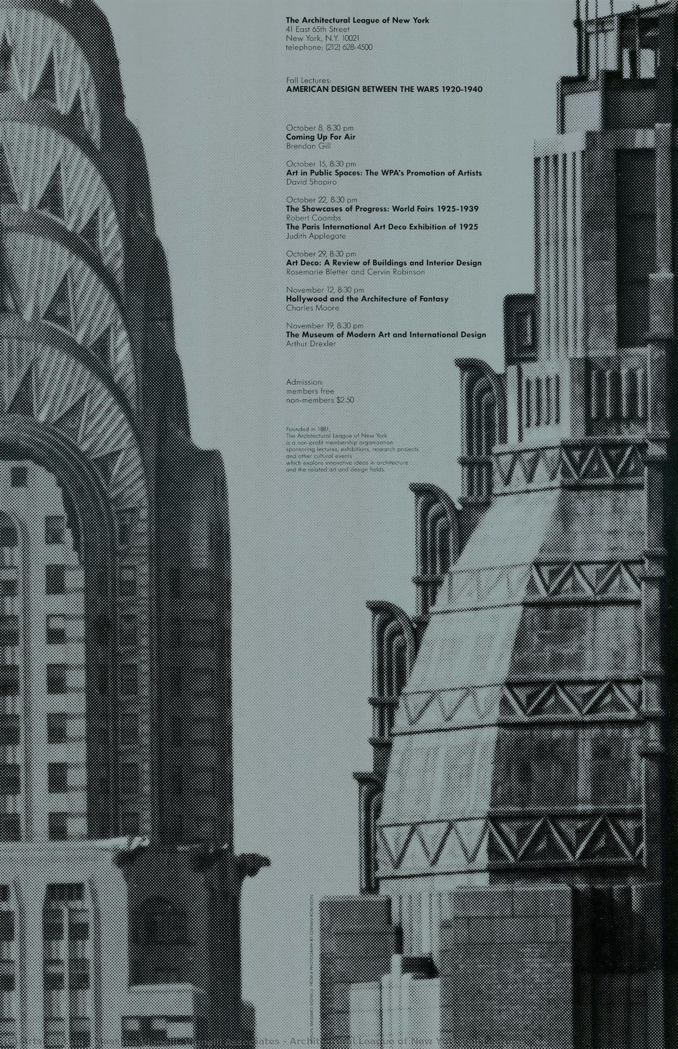 Architectural League Of New York Fall Lectures — Massimo Vignelli, Vignelli Associates