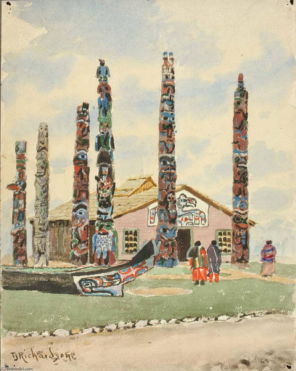 Alaska Building With Totems At St. Louis Exposition — Theodore J. Richardson