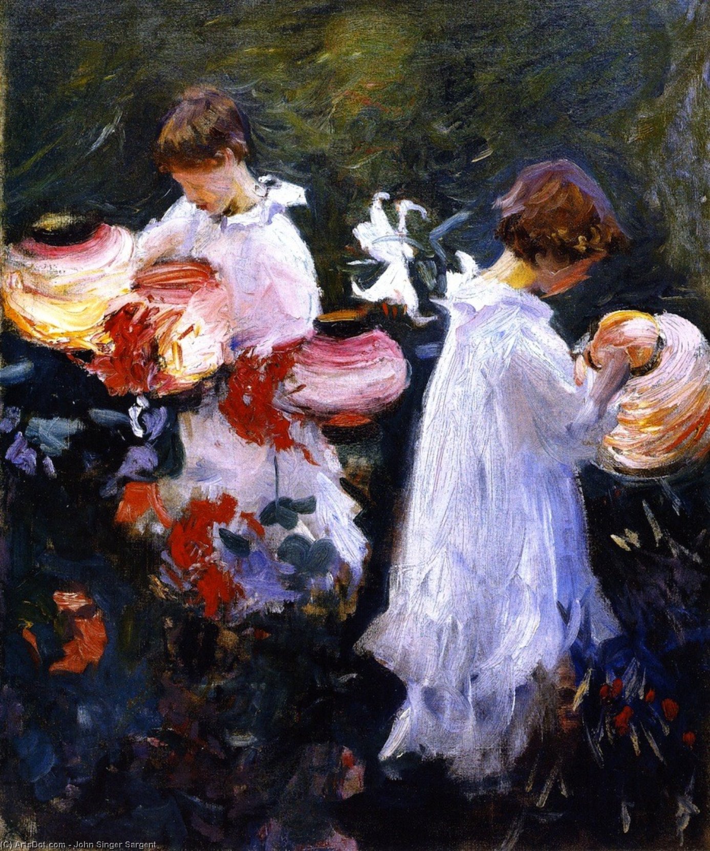 Carnation, Lily, Lily, Rose (study) — John Singer Sargent
