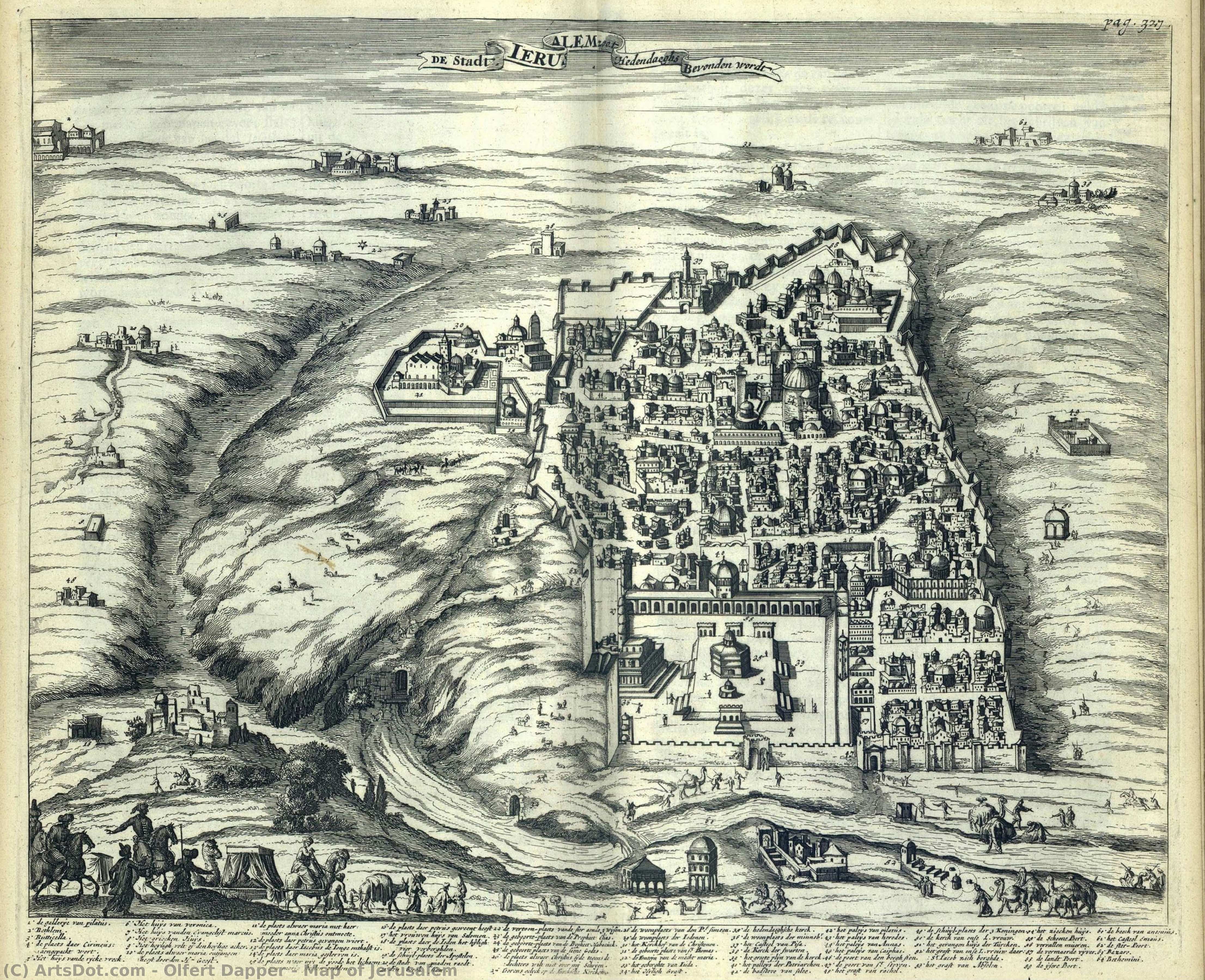 Map Of Jerusalem — Olfert Dapper