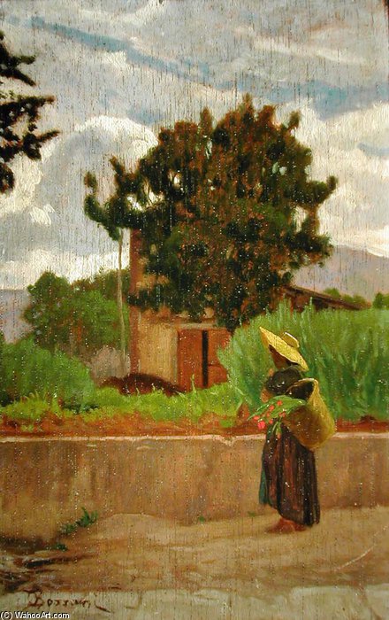 Contadinella A Castiglioncello — Odoardo Borrani