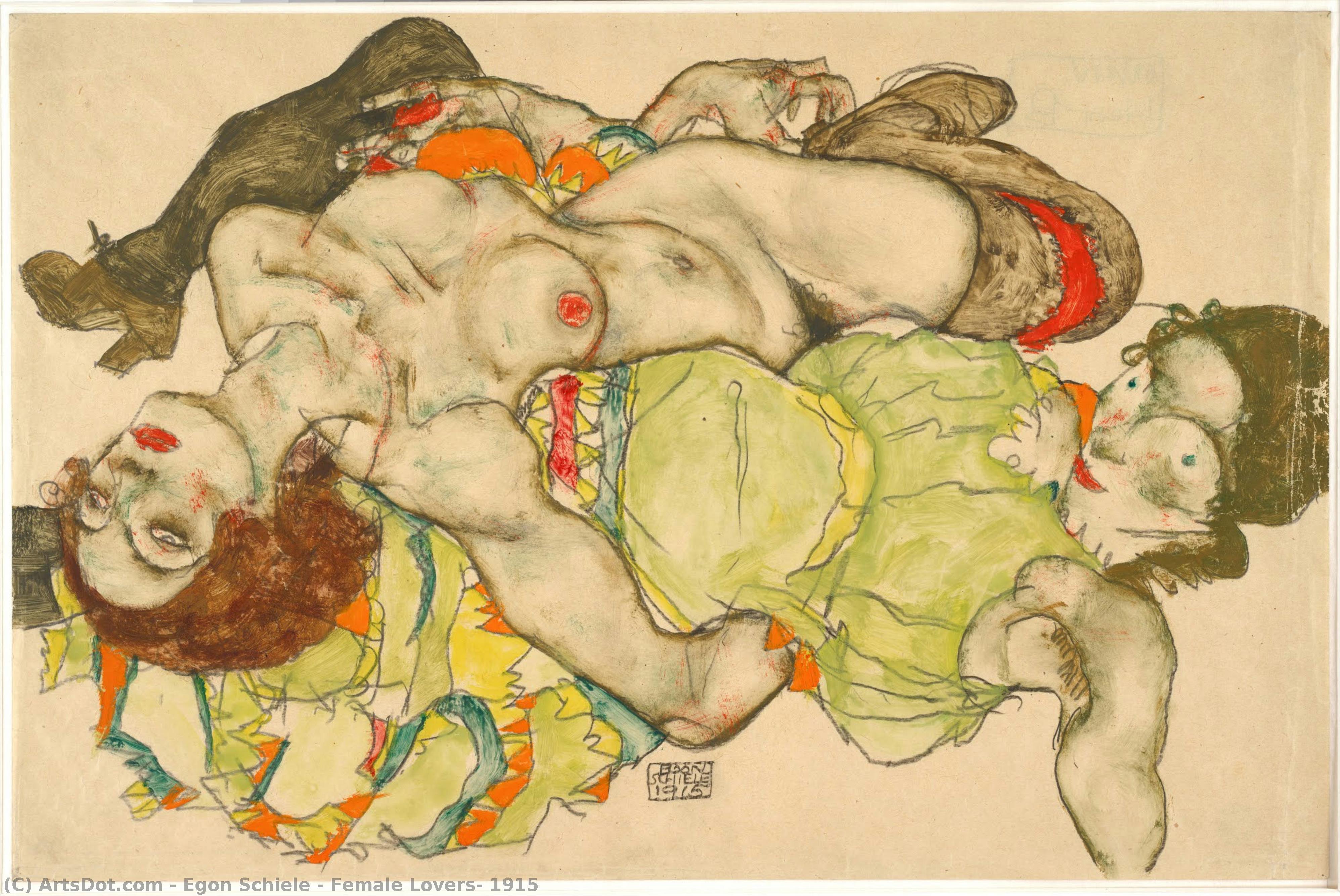 Female Lovers, 1915 — エゴン・シエレ