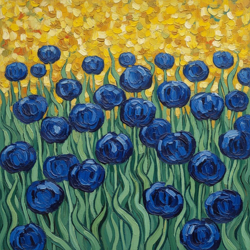 Ultramarine Radiance: A Symphony Of Cobalt And Gold — Marc Duvallier