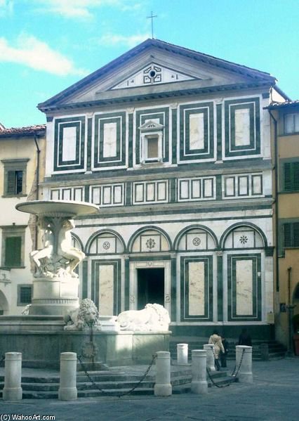 Empoli - La Collegiata Di S. Andrea E La Fontana Del Pampaloni — Ferdinando Ruggieri