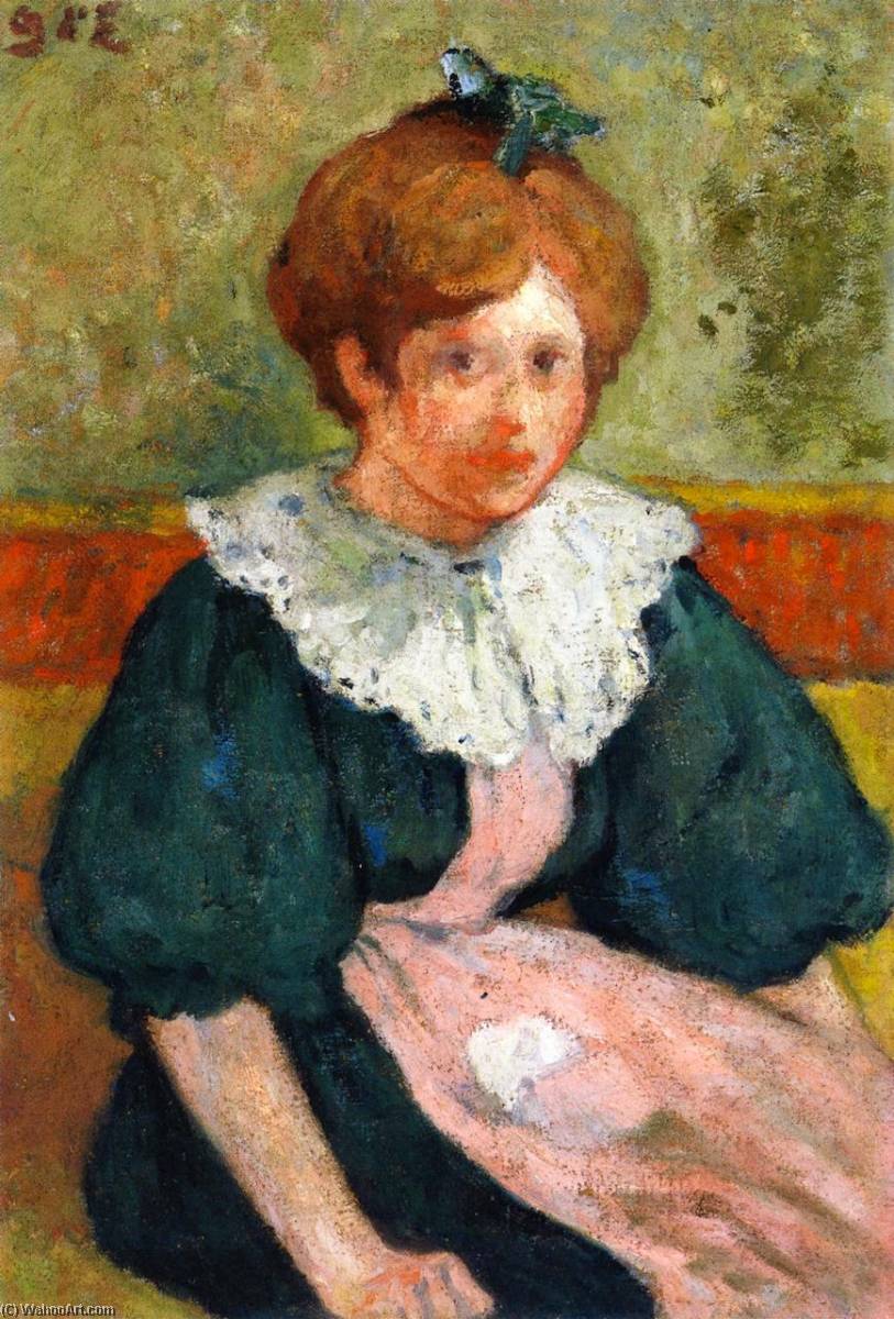 Girl With A Blue Ribbon — Georges D'espagnat