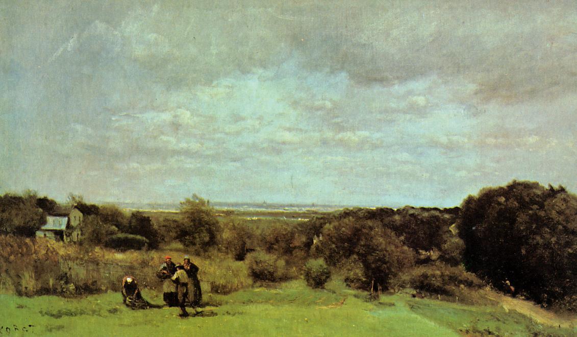 The Grape Harvest At Sevres — Jean-baptiste-camille Corot