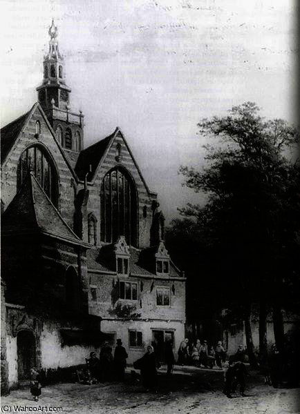 St. John's Church With Carrier Bags Cottage — Cornelis Springer