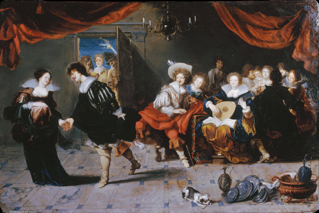 Merrymakers In An Inn — Simon De Vos