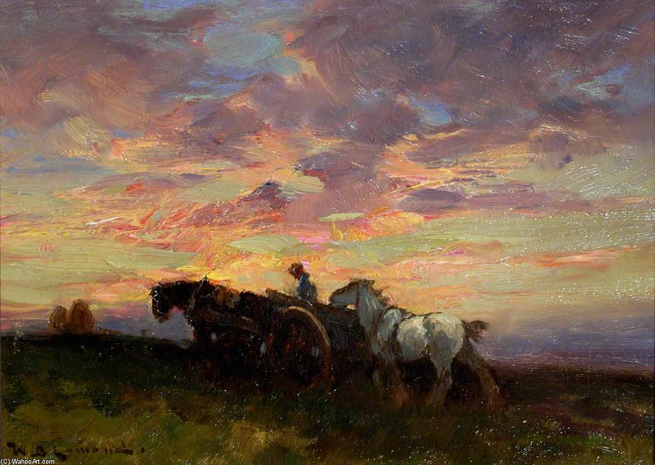 Farm Cart At Sunset — William Bradley Lamond