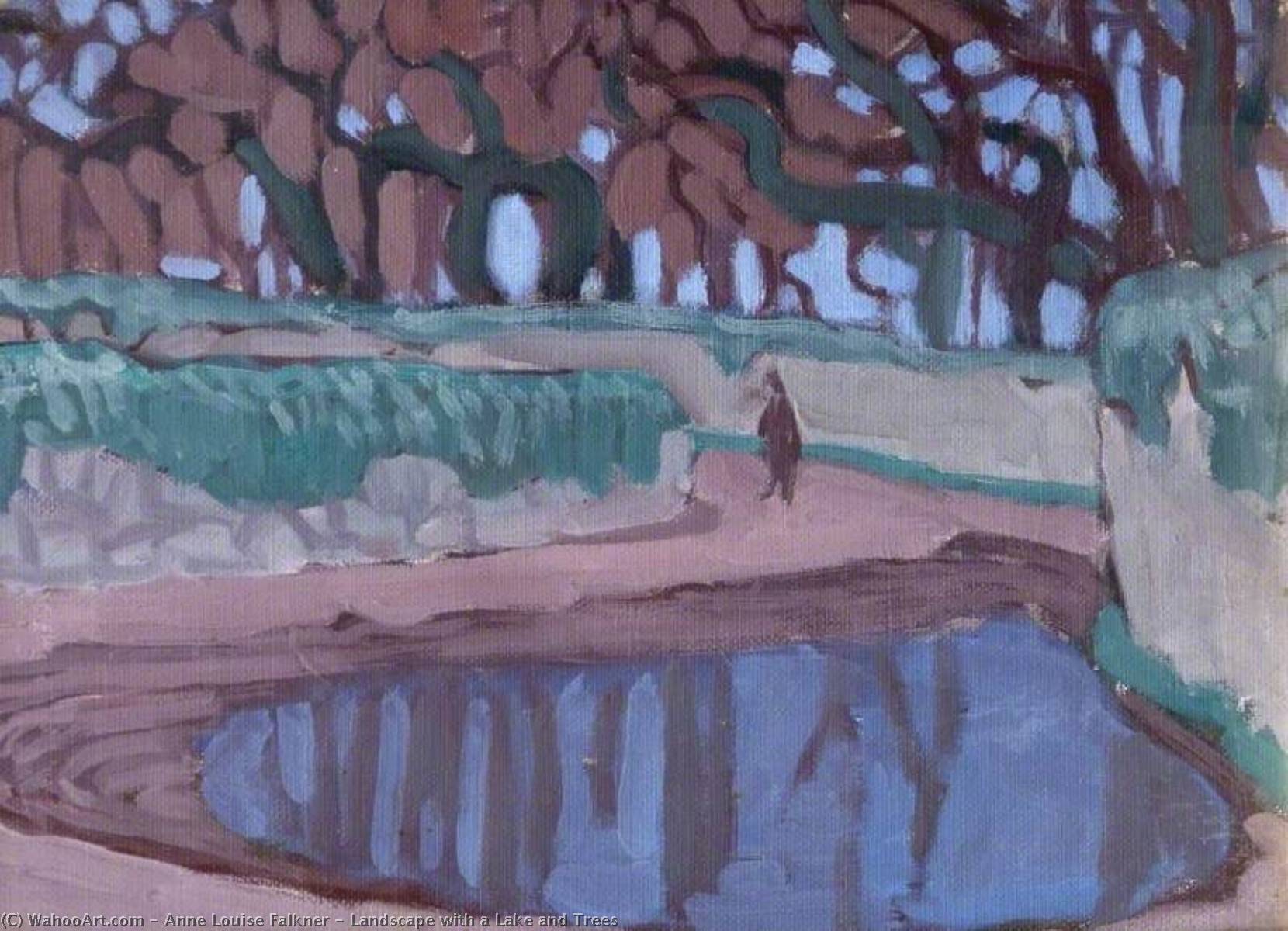 Landscape With A Lake And Trees — Anne Louise Falkner