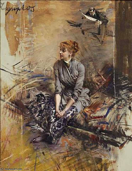 Portrait Of Madame Gabrielle Rejane — Giovanni Boldini