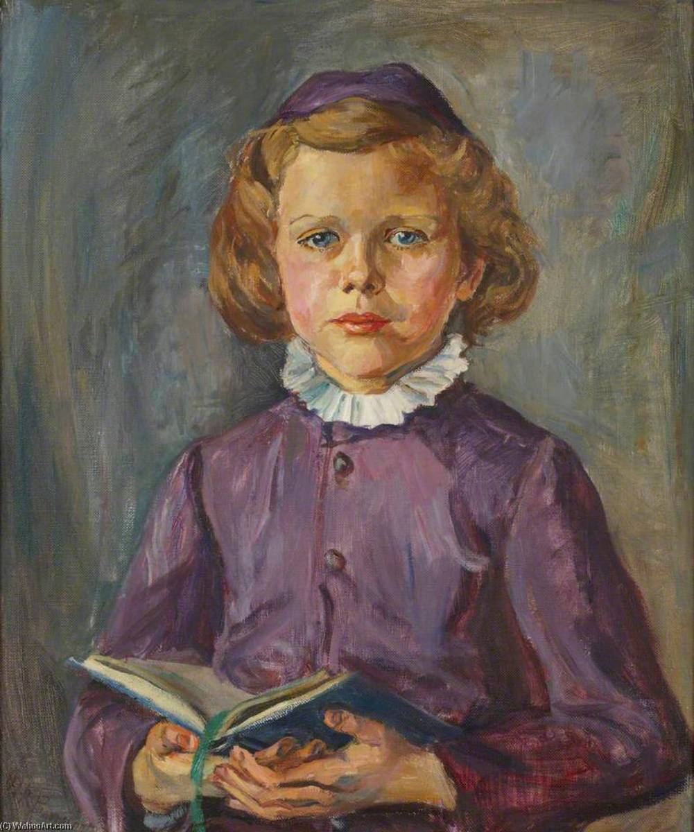 Portrait Of A Young Girl With A Book — Marie Louise Roosevelt Pierrepont