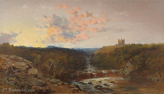 Richmond Castle On The River Swale At Twilight — Edward H. Niemann
