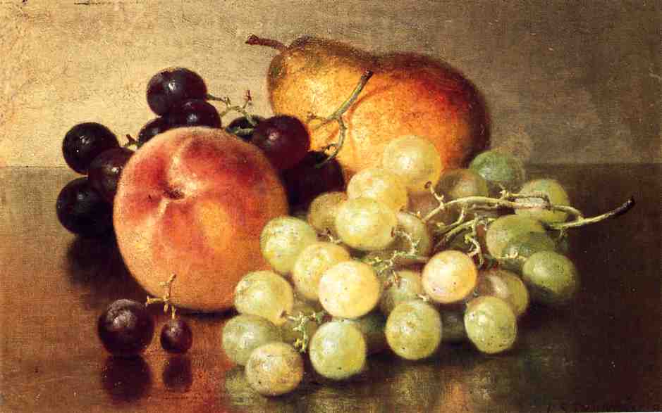Still Life With Peach, Pear And Grapes — Robert Spear Dunning