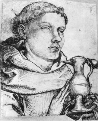 Bust Of A Monk Assisting At Communion — Martin Schongauer