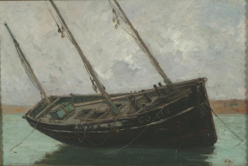 Barque De Pêche Échouée (titre De Catalogue) — Berthelemy Pierre Emile