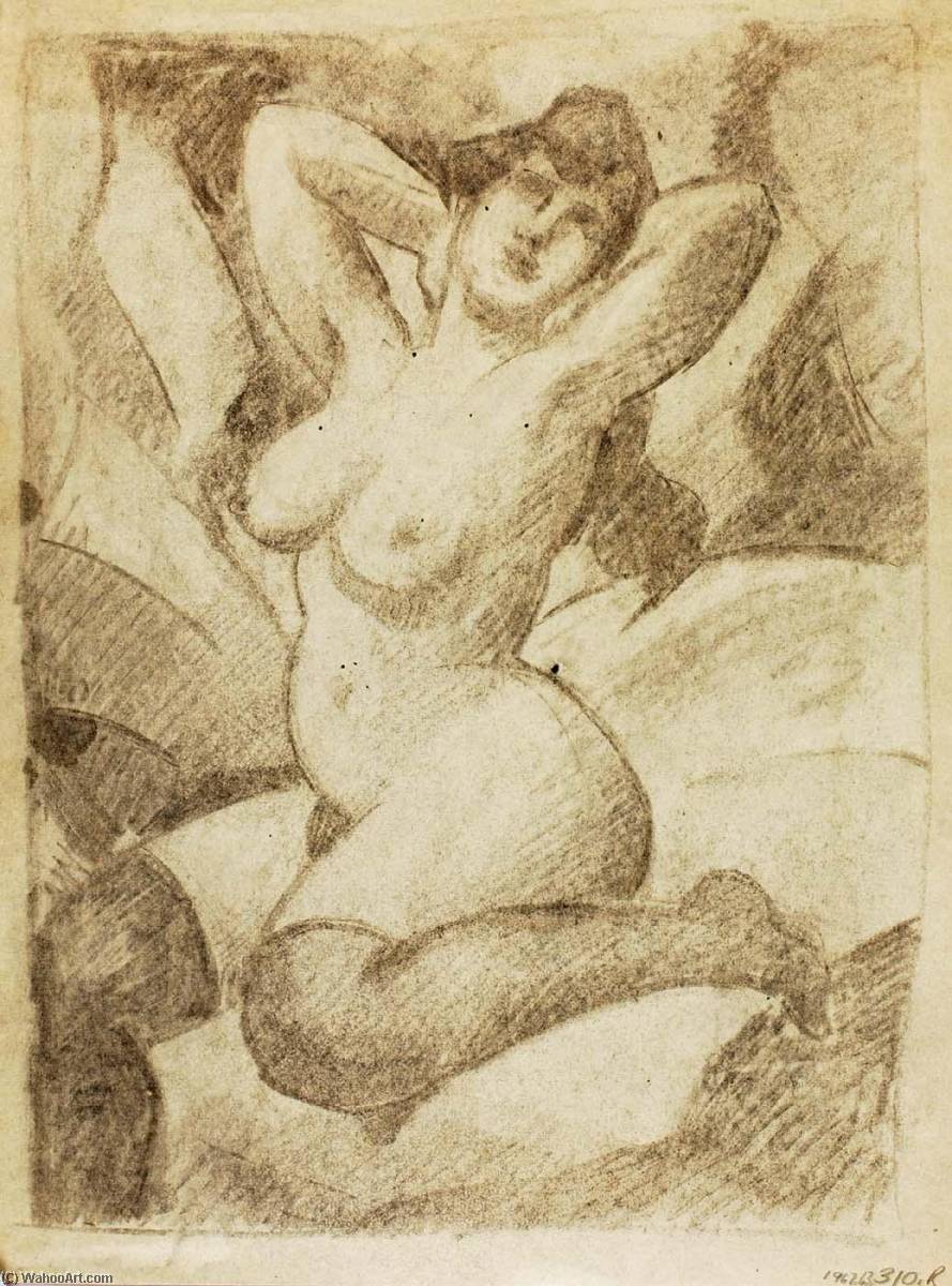Female Nude With Black Stockings — Carl Newman