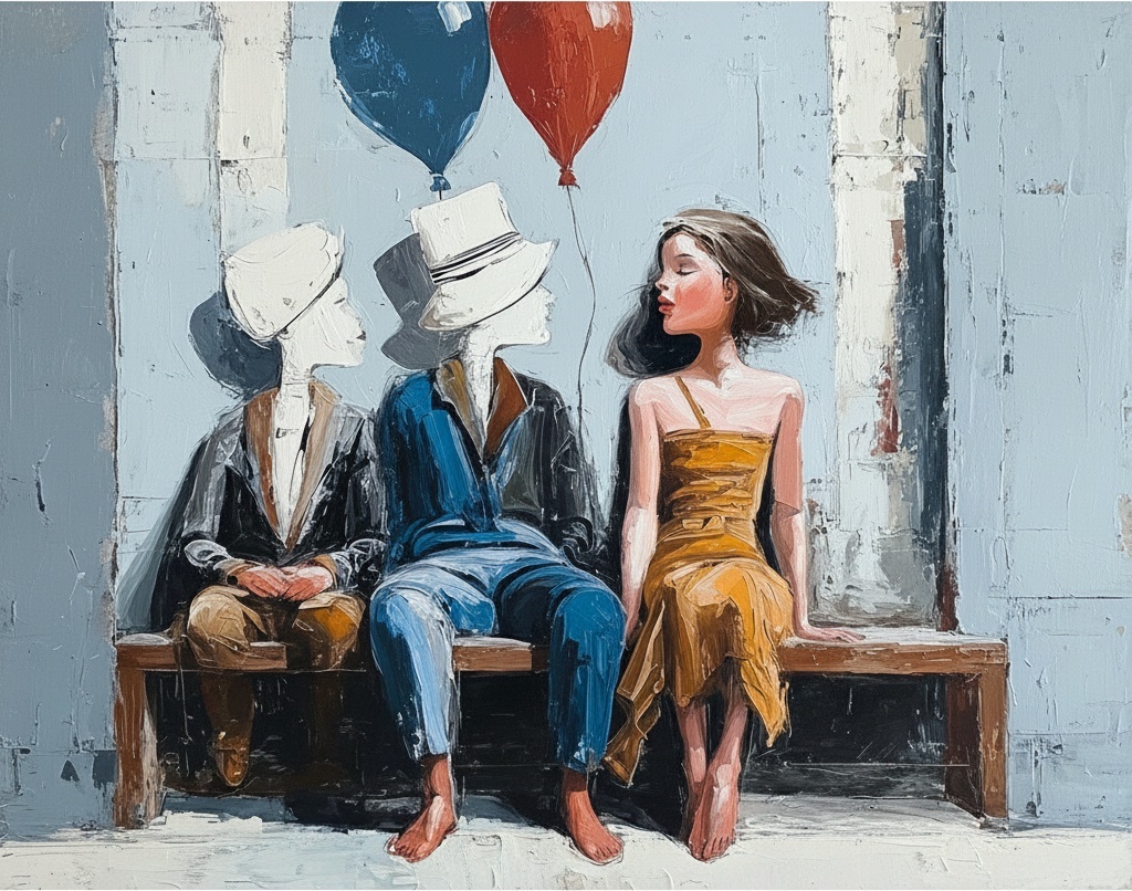 Silent Echoes Of A Distant Afternoon In Muted Ochre And Slate Blue — Christian Noiret