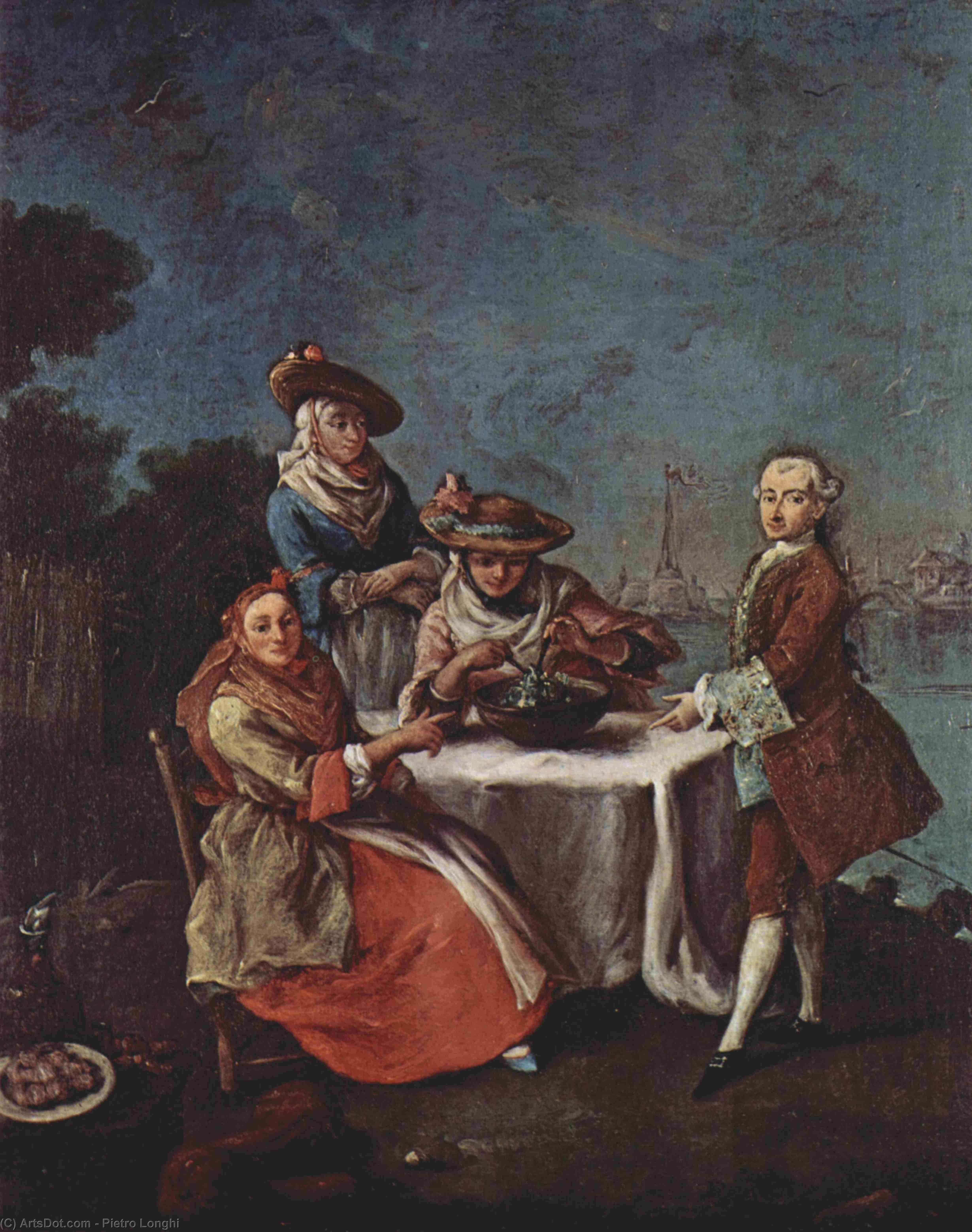 In The Vegetable Garden At The River Mouth — Pietro Longhi