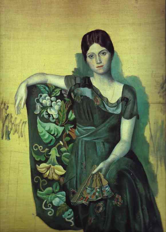 Porträt Von Olga Im Armkissen — Pablo Picasso