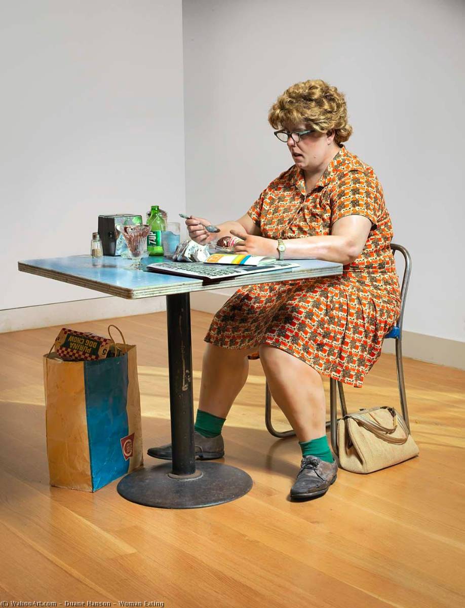 Woman Eating — Duane Hanson