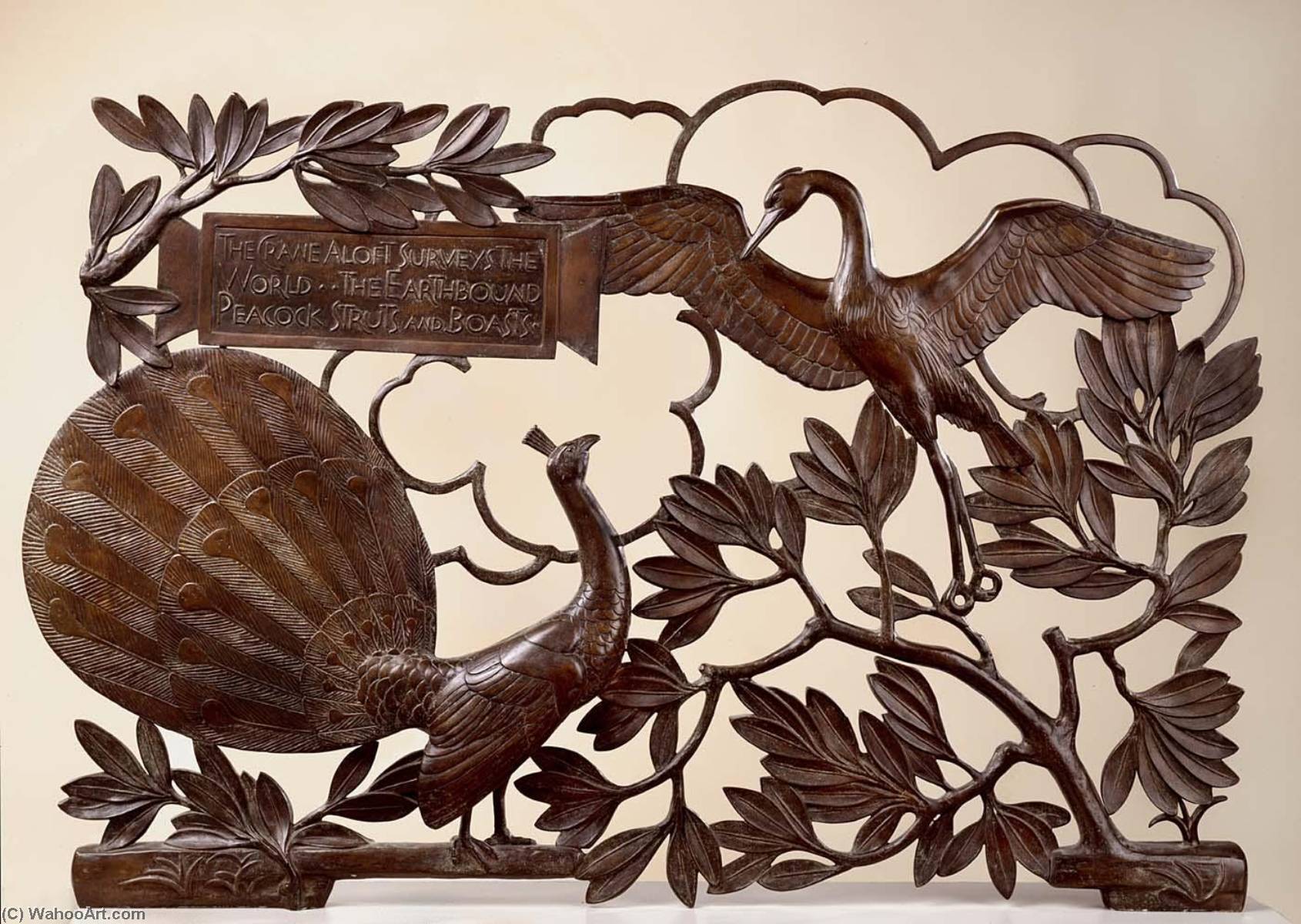 Detail From Osborne Gates The Crane And The Peacock — Paul Manship