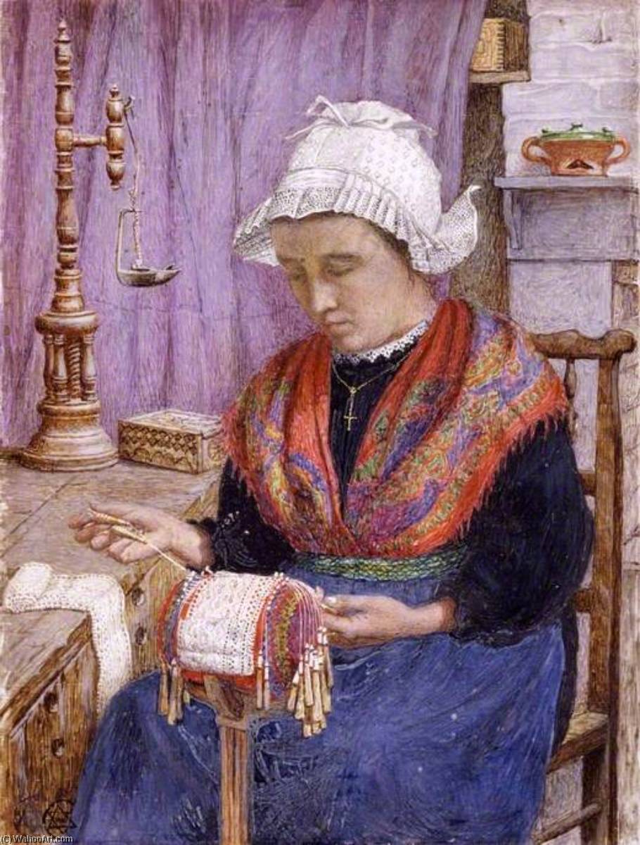 Girl Making Lace, Savoy, France — Estella Louisa Michaela Canziani