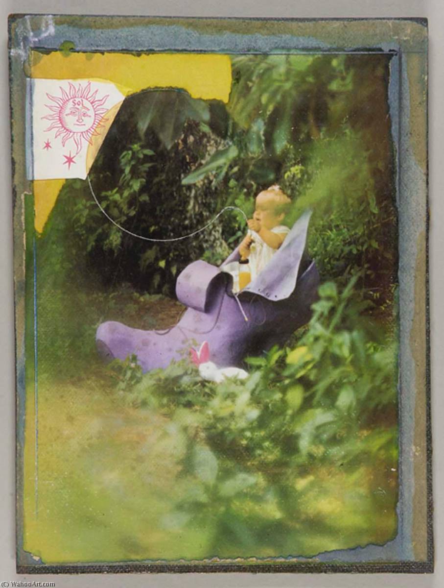 Untitled (baby In Purple Shoe In Garden Setting) — Joseph Cornell